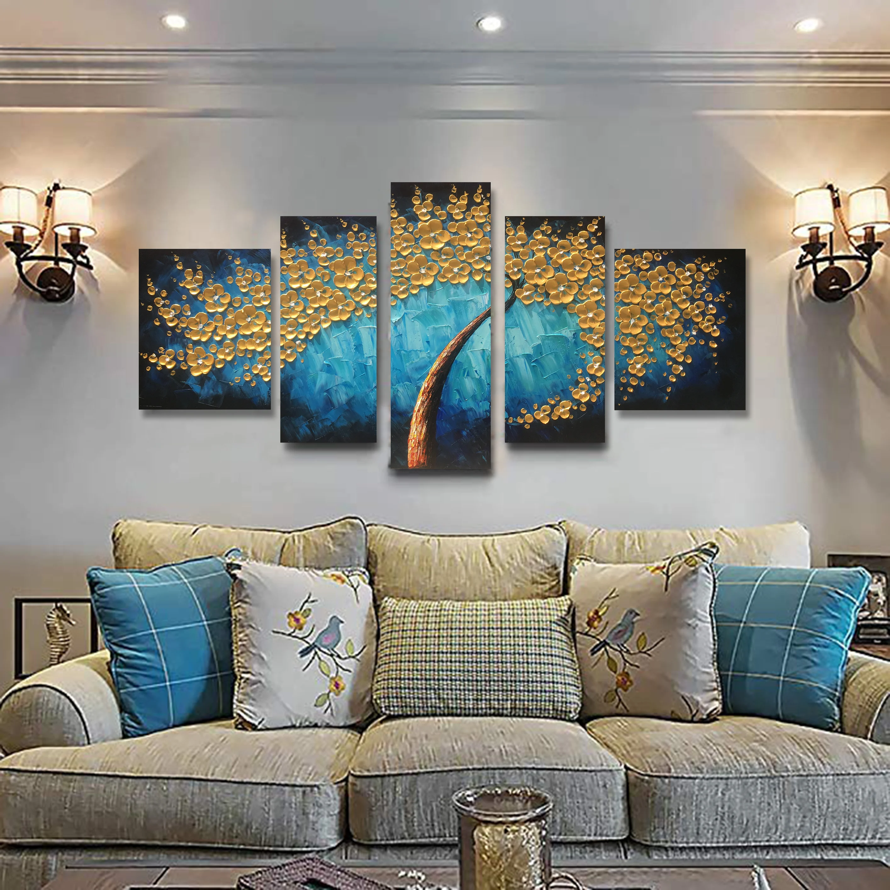 5 картин для дома гостиной столовой спальни украшения живопись настенная