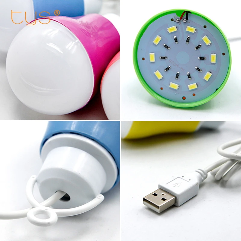USB светодиодный свет шарика 5 Вт SMD 5730 Яркий Цвет энергосберегающие лампы
