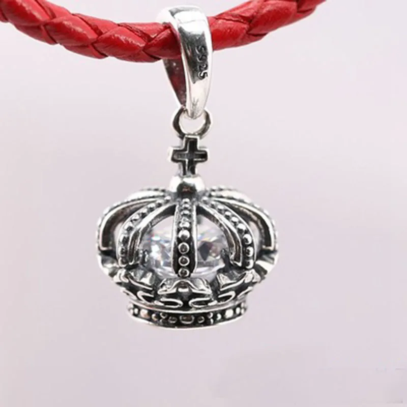 

New Arrival 925 Sterling Silver Crown Charms Beads Fit Original Europe Bracelet Authentic DIY Jewelry Making