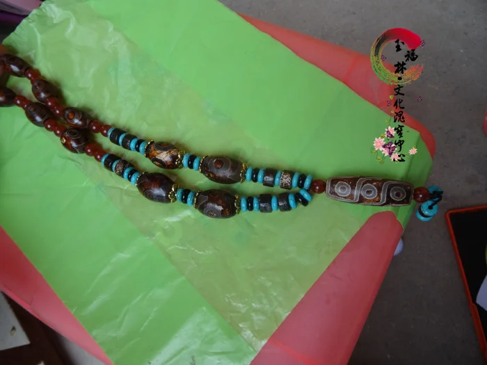 Тибет Бог вера старые бусы 3 глаза + 9 дней ожерелье из бисера браслет|bracelet bracelet|eye
