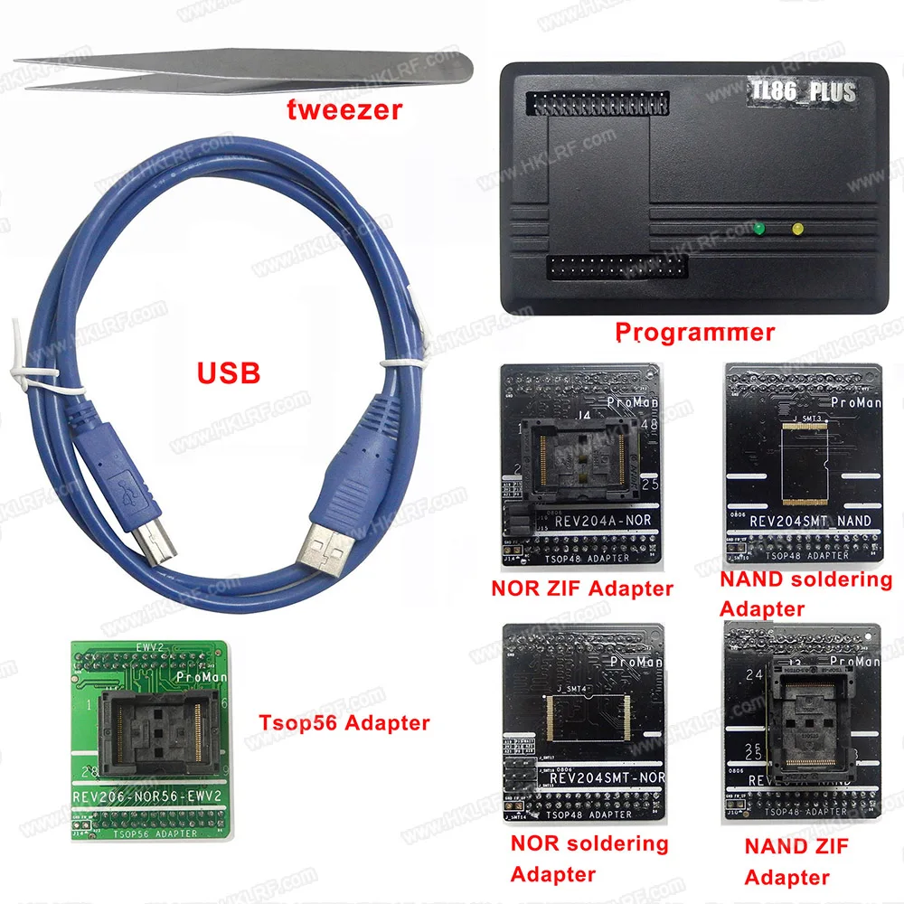 ProMan Профессиональный nand flash Programmer TL86 PLUS NAND NOR + TSOP48 адаптер TSOP56 Высокая скорость