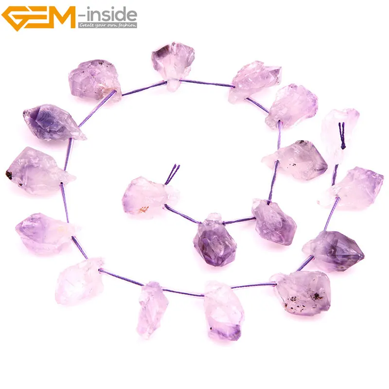 Натуральное сырье аметия кварца кристалл палка сторона просверленные бусины для