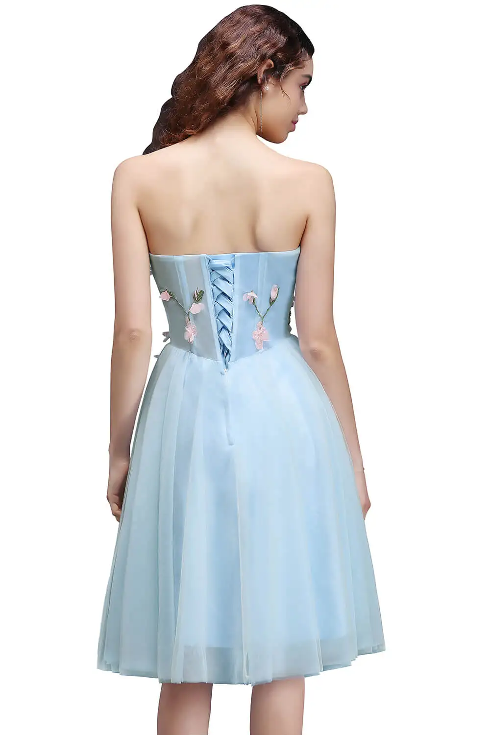 Новые короткие платья для выпускного вечера 2019 Line без бретелек сексуальное