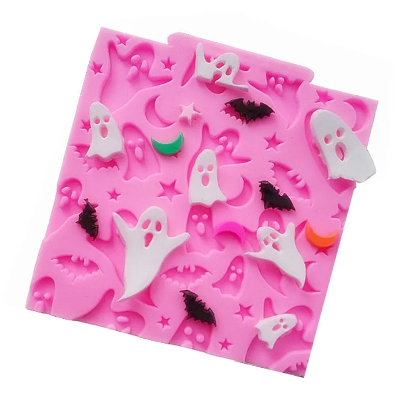 Силиконовая форма для ручной работы крема призрака на Хэллоуин шоколадного