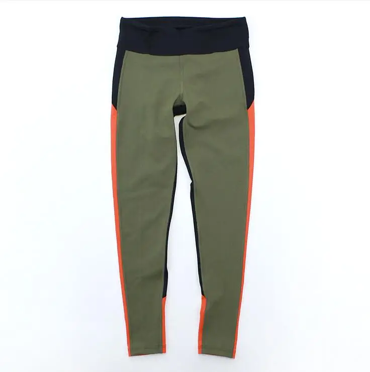 FIT FUNKY женские брюки спортивные бег я узкие брюки над лайки панель лодыжки Леггинсы армейский зеленый P854