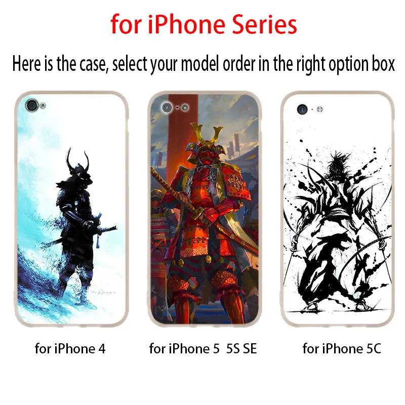 Японский самурайский силиконовый мягкий чехол для телефона iPhone 13 12 11 Pro X XS Max XR 8 7 6