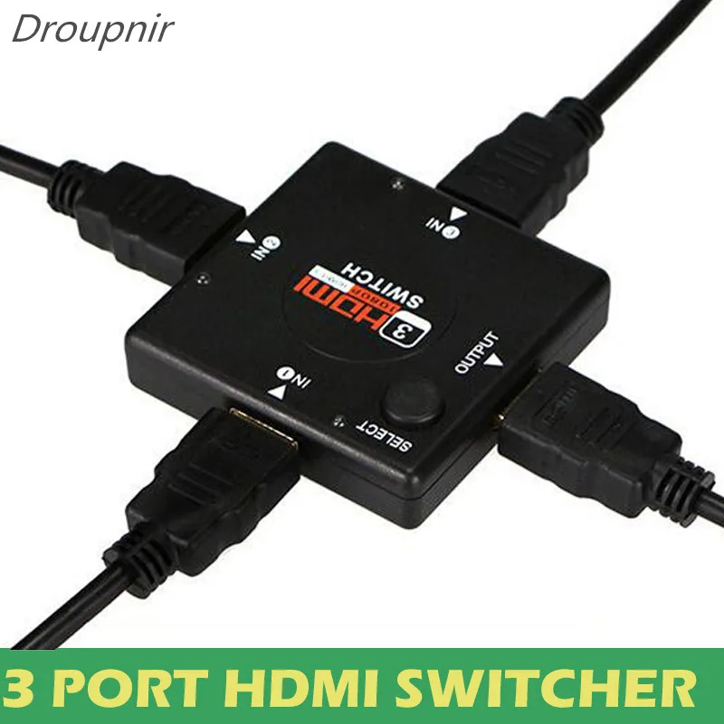 Мини-разветвитель HDMI 3 порта v 1080 Full HD разделитель Vedio P усилитель для Xbox 360 DVD PS3 |