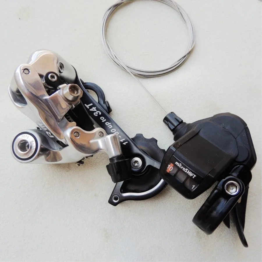 Microshift micro R10 алюминиевый сплав средней длины сзади переключатель складной