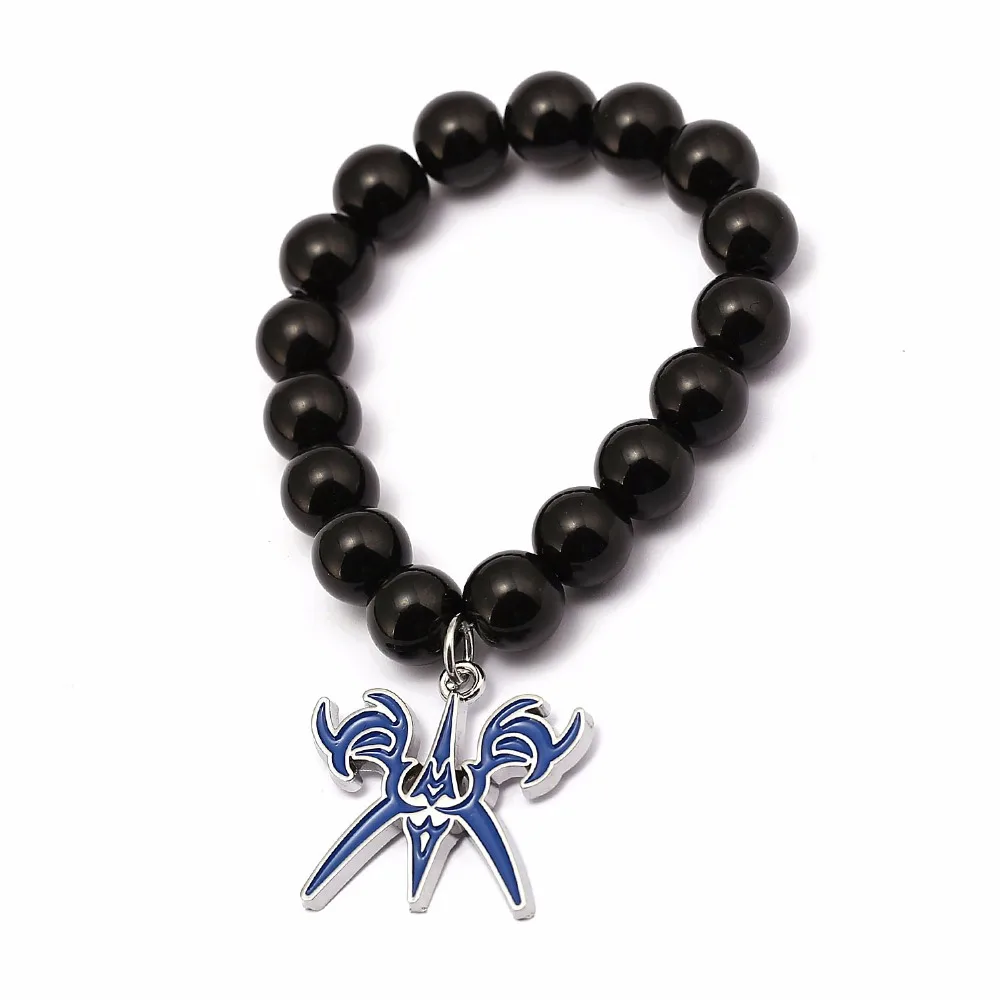 Браслет мужской с бусинами из черного лавового камня 10 мм HC12397|men jewelry|pulseras hombrebead
