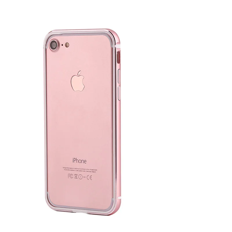 Rose Gold CAPSSICUM креативный чехол-бампер для iphone 7 8 Plus, мягкий ТПУ Жесткий алюминиевый оправа из металлического сплава, Роскошный чехол для iphone 7Plus 8 Plus - Цвет: Rose Gold