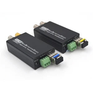 Mini HD SDI Fiber Optical Media Converters with SFP simplex LC Singlemode and Dry contact - SDI signal over fiber 20Km