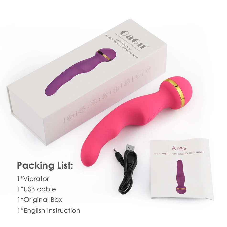 CRDC двухточечный вибратор умный нагревательный женский Силиконовый массаж тела