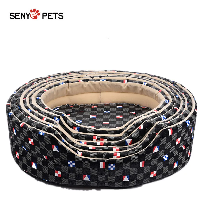 SENYEPETS PU круглая кровать для собаки ПЭТ кошек и собак дышащий супер удобный дом |