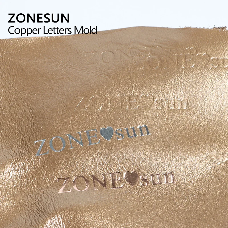 ZONESUN Пользовательский логотип штамповочная форма название термопресс пресс