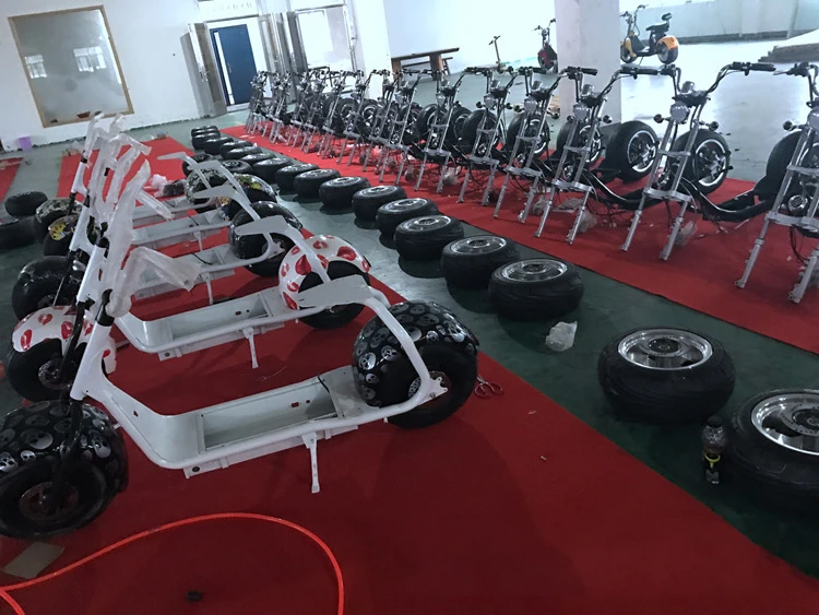 Светодиодный фонарь Citycoco, 1500 Вт, бесщеточный двигатель, съемный литиевый аккумулятор, передний и задний дисковый тормоз, Электрический скутер