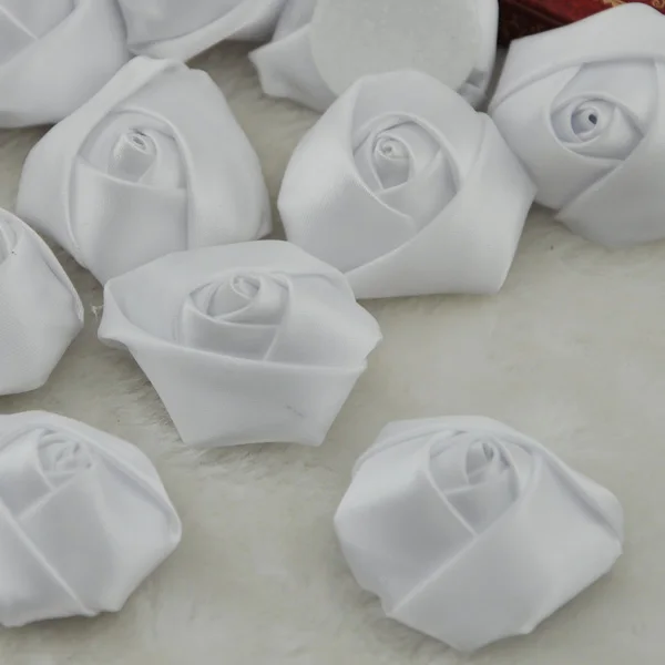 Color 10 20 шт Большой Атласный милый розовый цветок DIY ремесло Свадебная аппликация много E07 - Цвет: Color 10
