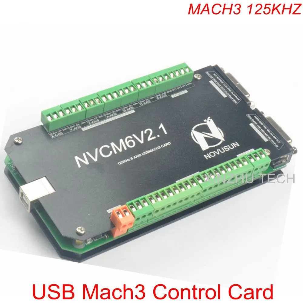 MACH3 125KHZ Full Function USB Mach3 Control Card 3/4/5/6 Axis Stepper Motor Control 12V-32VDC 1A MACH3 USB Port 6 Axis Controll