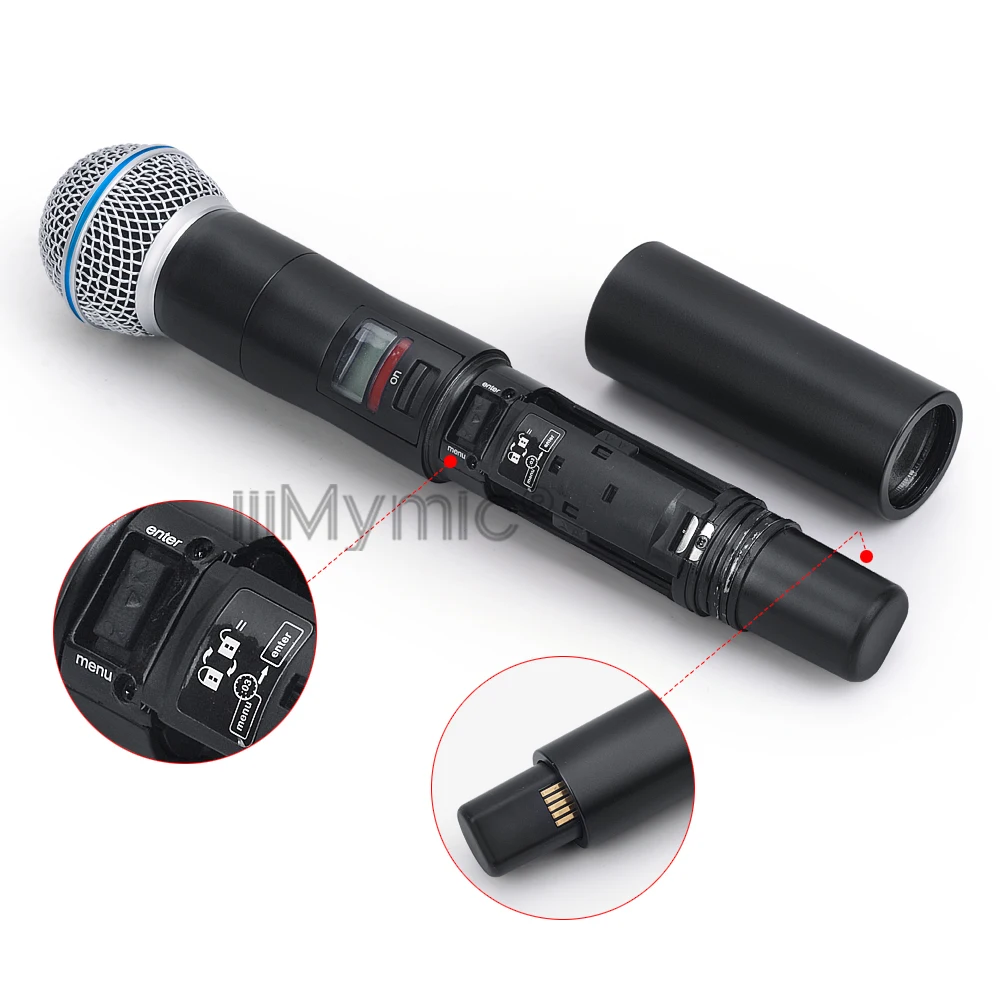 Металлический чехол для сцены! UHF Беспроводной микрофон Системы QLXD4 приемник + 3