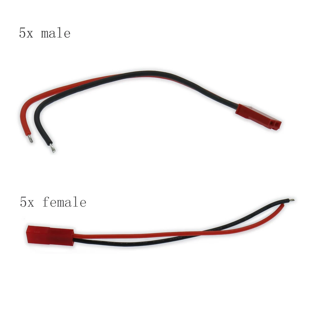 RCAWD 3 пары 100 мм Мужской Женский разъем Jst силиконовый кабель 2pin 22awg для