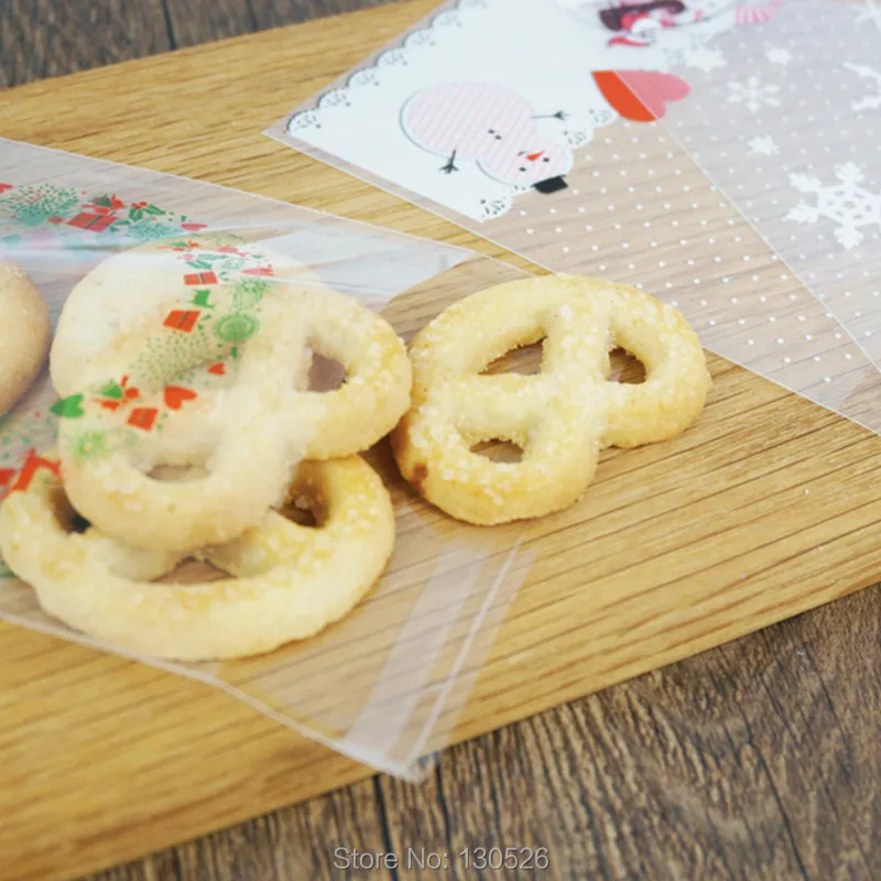 100 шт. Рождественский Снеговик печенья мешок для упаковки фестиваль подарки