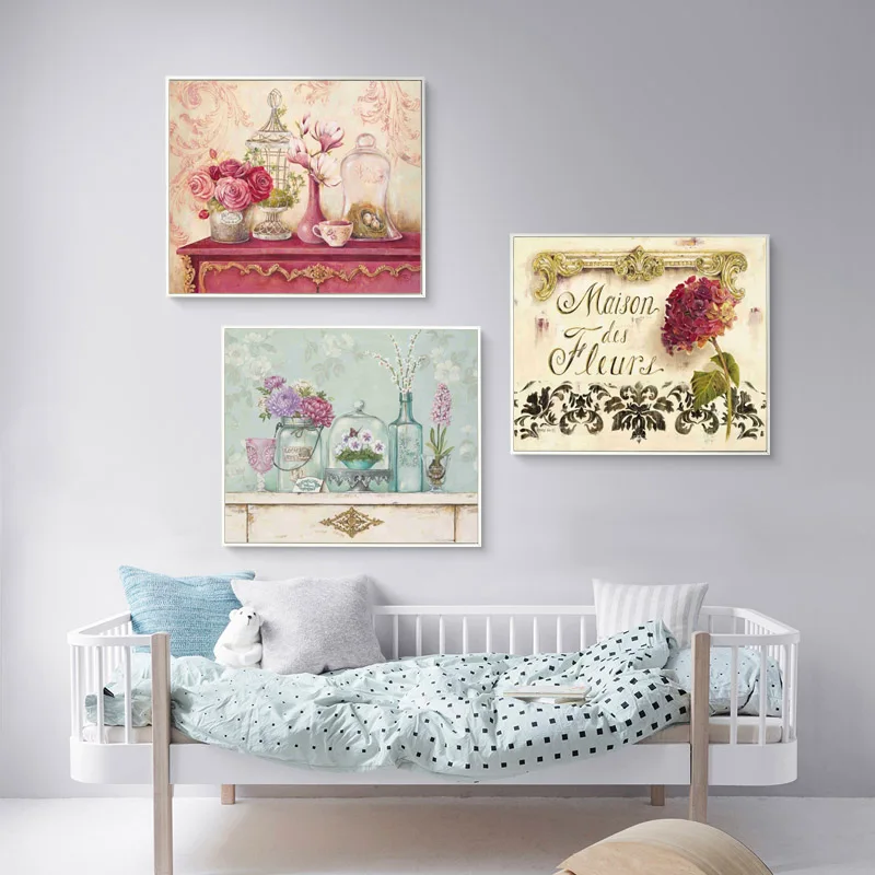 Фото Пасторальные натюрморты цветы пейзаж набор для печати на холсте Масляные