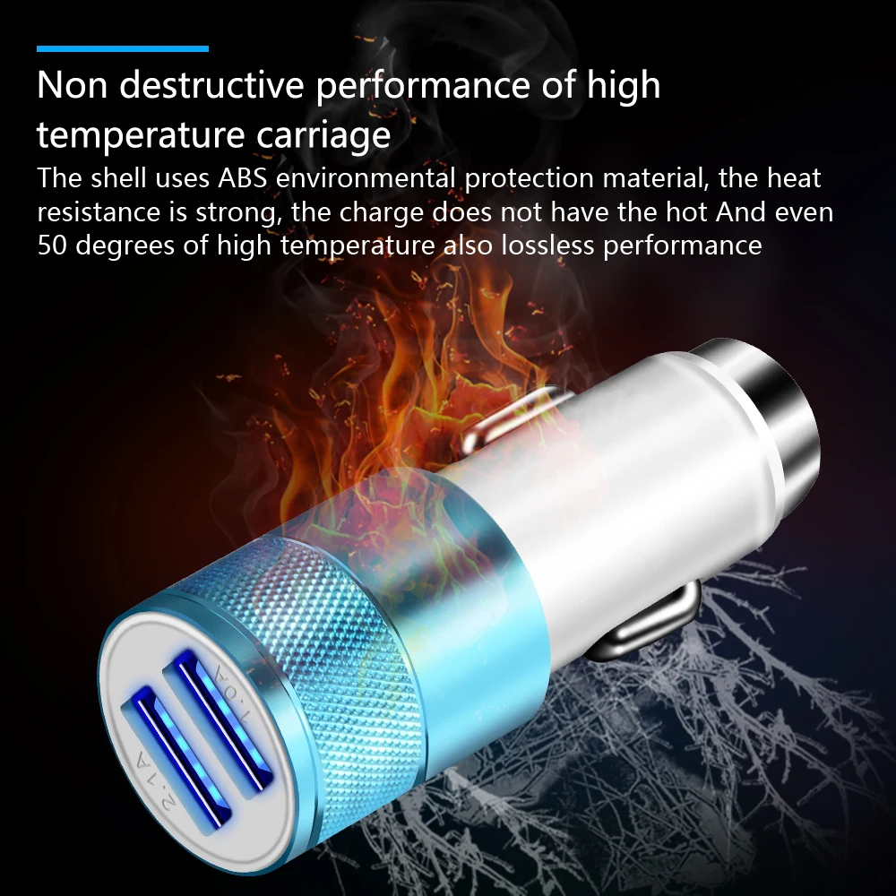 Приседать с 2 портами (Стандарт выходное автомобильное зарядное устройство 2.1A max