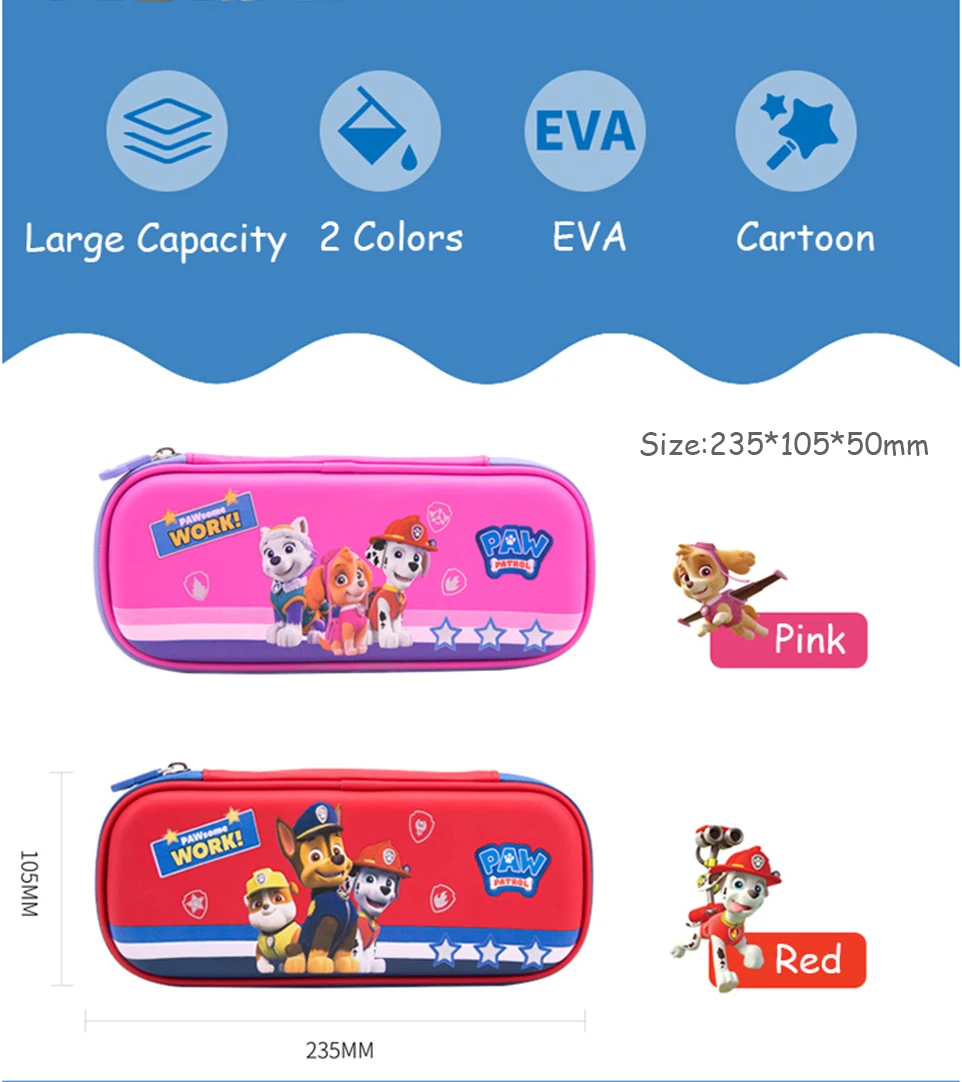 Deli paw patrol водонепроницаемый чехол-карандаш kawaii Большой Вместительный Многофункциональный студенческий пенал школьные офисные канцелярские принадлежности