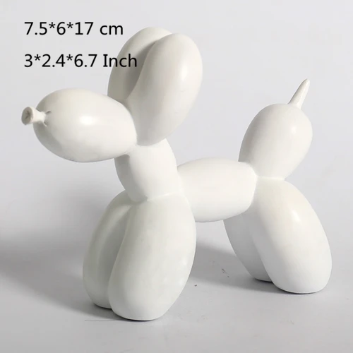 White Dog VILEAD 17 см Смола скандинавские воздушные шары собака креативные домашние мягкие украшения настольные гостиная Торт Хлебобулочные магазин ремесла новогодний декор - Цвет: White Dog