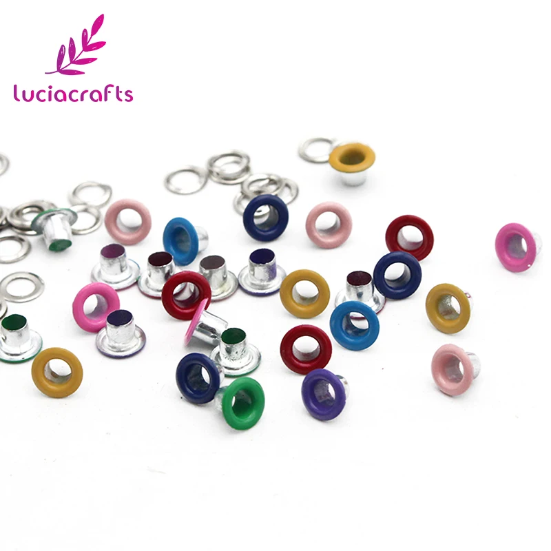 Lucia crafts 100 наборов металлических люверсов для скрапбукинга поделок одежды кукол