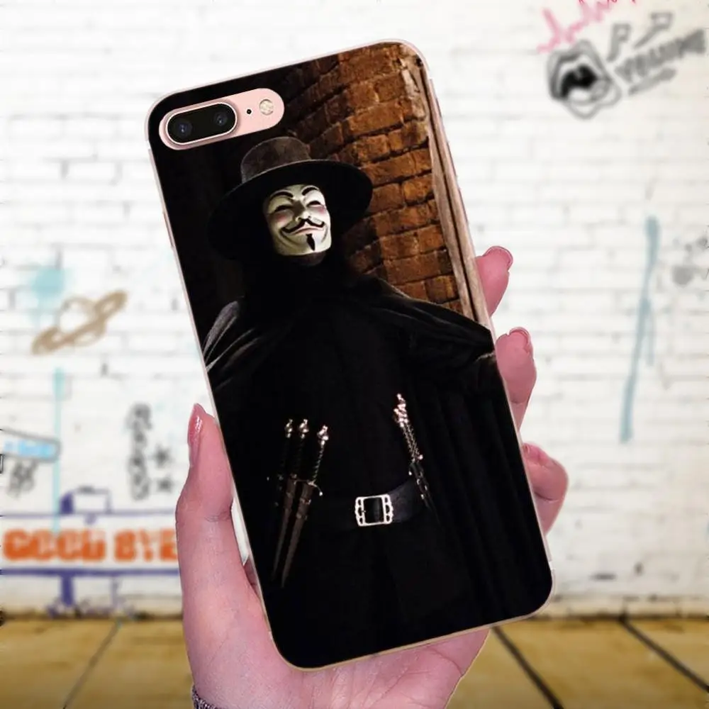 Для Galaxy Grand Alpha G850 Core2 Prime S2 I9082 A3 A5 A7 On5 On7 2015 2016 2017 TPU для Vendetta Anonymous Guy Fawkes Mask |