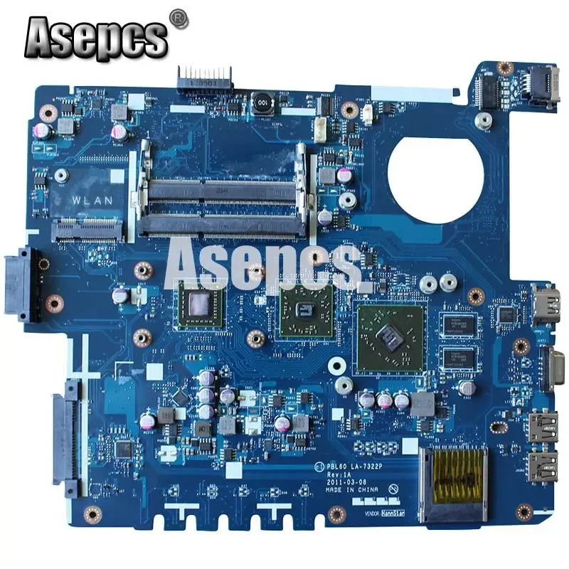 Asepcs X53B материнская плата для ноутбука For Asus K53B X53BY X53BR K53BR K53BE тест оригинальная PBL60