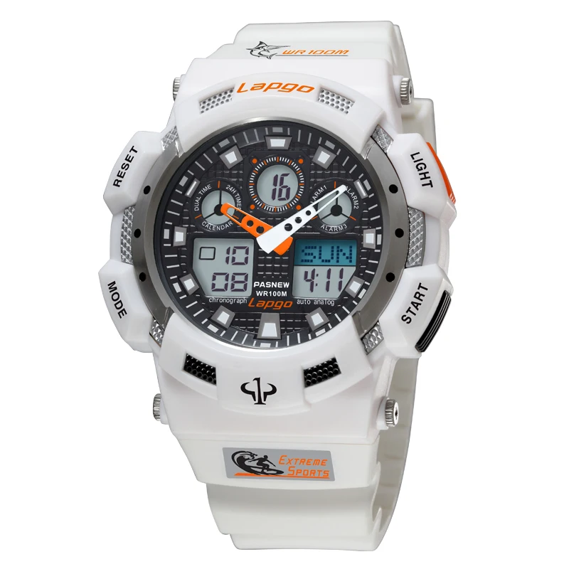 Часы мужские Спортивные кварцевые водонепроницаемые до 100 м с двойным дисплеем| |