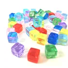 50PcsSet 13colors 8mm Transparent Square Corner Colorful Crystal Dice Chess Piece Right Angle Sieve For Puzzle Game