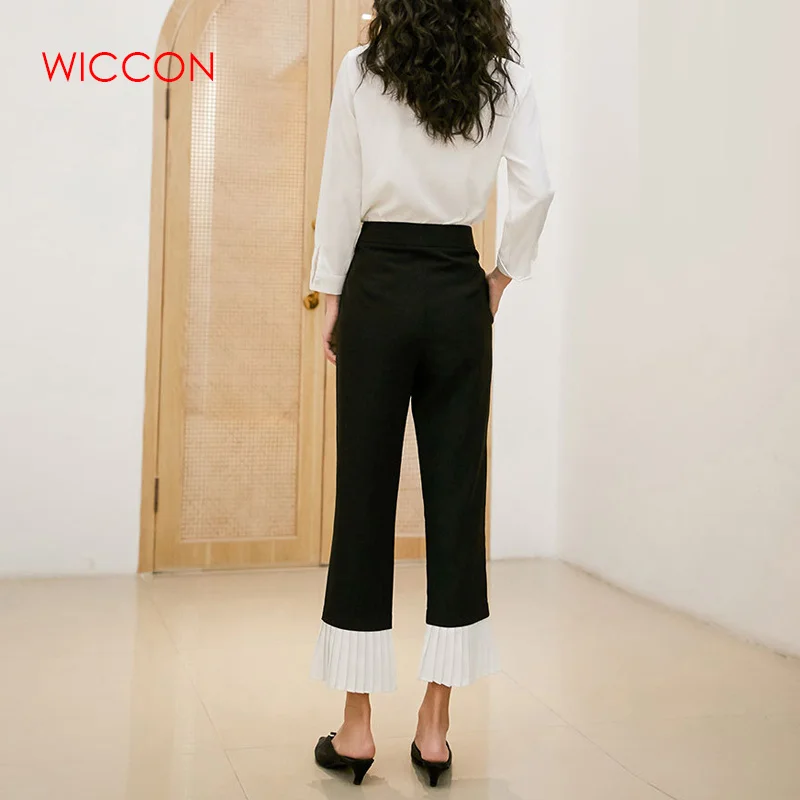 Новинка 2019 летняя мода женская винтажная одежда высокая талия расклешенные