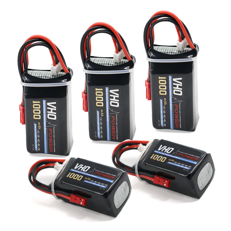 VHO 3s lipo battery 5pcs 11.1V1000mah 30C For Quadcopters Helicopters RC Cars Boats High Rate batteria car parts | Игрушки и хобби
