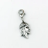 20pcs jesus floating lobster clasps religion charm pendants for jewelry making findings 10 8x34mm a 490b