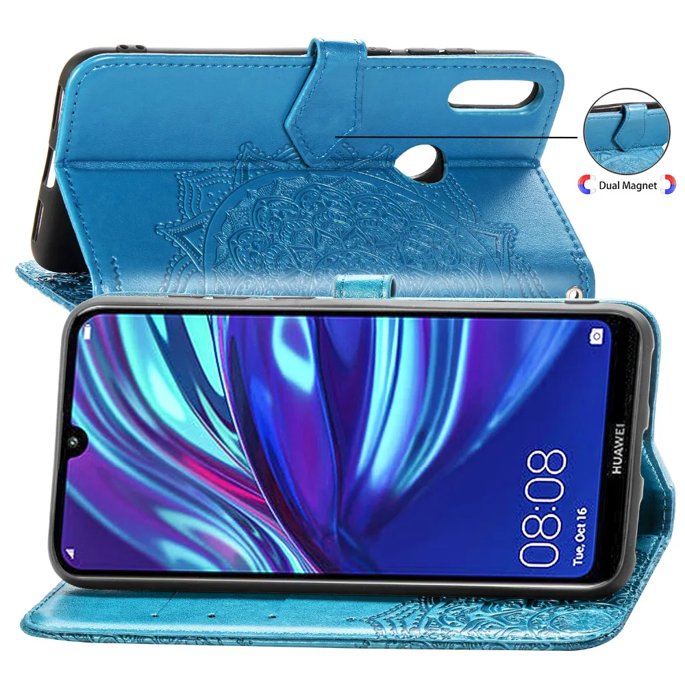 Чехол для Huawei Y6 2019 роскошный флип-кошелек кожаный чехол MRD-LX1 MRD-LX1F Y6Prime Y 6 |