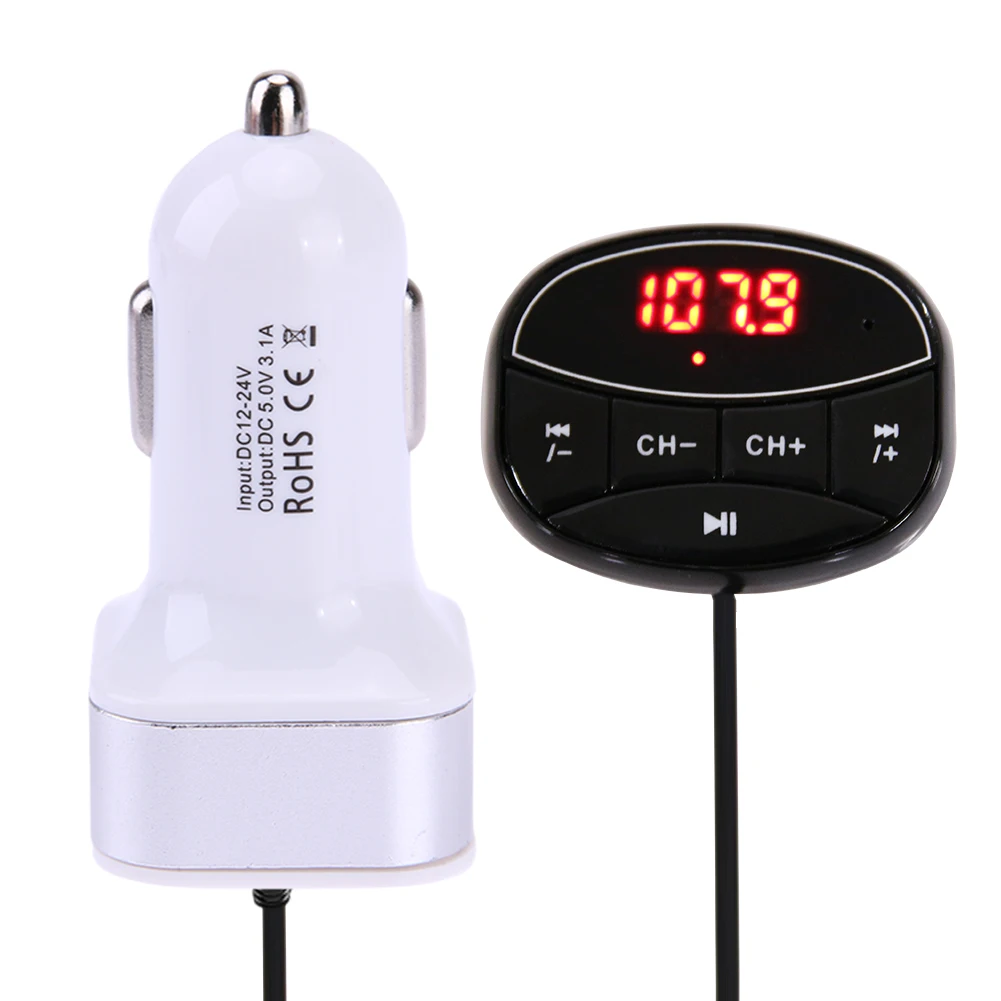 VODOOL 12V автомобильный fm передатчик V3.0 + EDR 10M Bluetooth HF MP3 плеер TF карта AUX зарядное