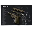 Коврик для чистки пистолета, нашивки для оружия, Оружейная скамья для Glock 17 19 1911 Sig sauer P226 P229 springxd, штифт для рулона, карбоновая щетка