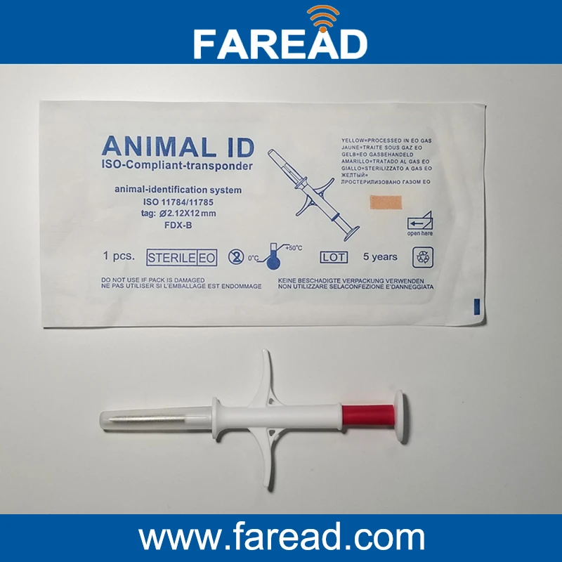 Шприц для микрочипа с 2 12*12 мм стандартом ISO и мини сканером RFID x1pc Бесплатная