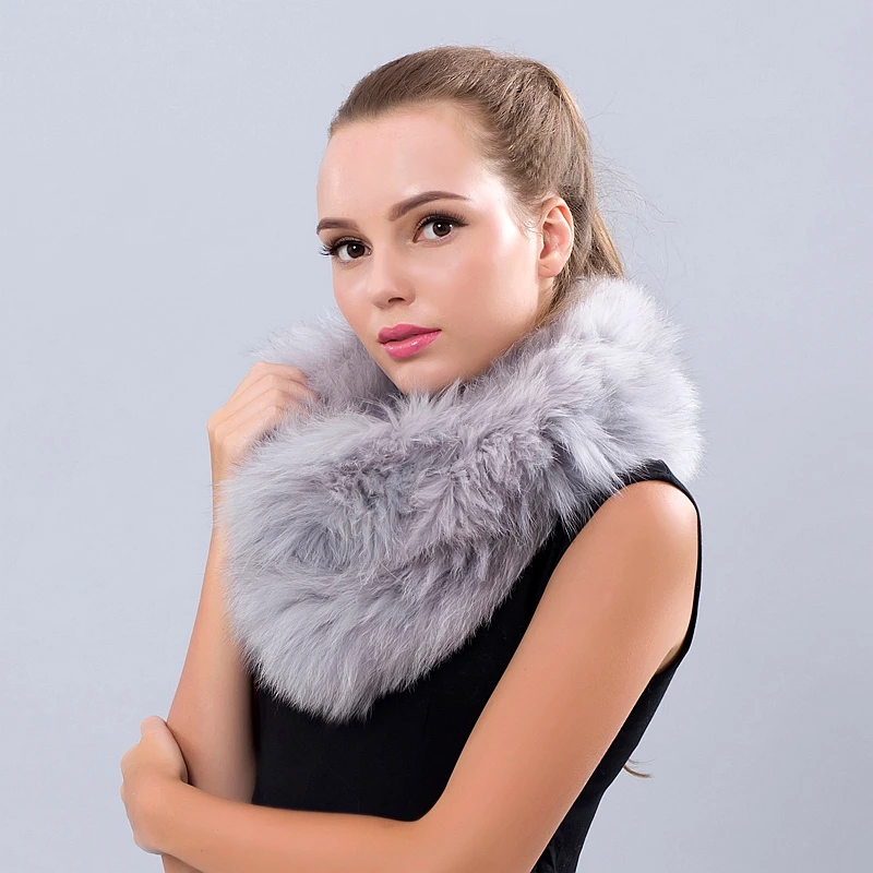 Эластичные зимние шарфы для женщин меховой шарф цветные русские модные