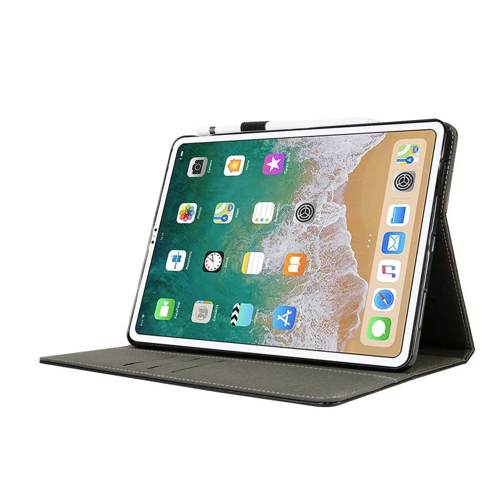 Чехол для iPad Pro 12 9 дюйма Роскошный деловой книжка Kemile с карманом и функцией