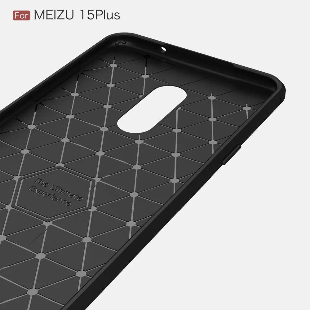 Mjcolorone чехол для meizu 15 углеродного волокна Силиконовые Мягкий ТПУ тонкий