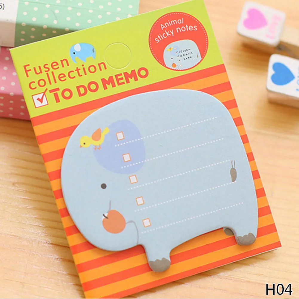 

1 pc Cute Cartoon animal memo pad paper sticky notes notepad cute stationery school supplies