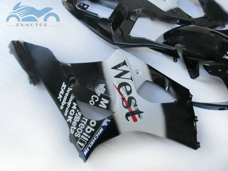 Custom full Fairing kits for Suzuki K3 K4 GSXR 1000 2003 2004 motorcycle sport ABS fairings kit GSXR 1000 03 04 black west BD12