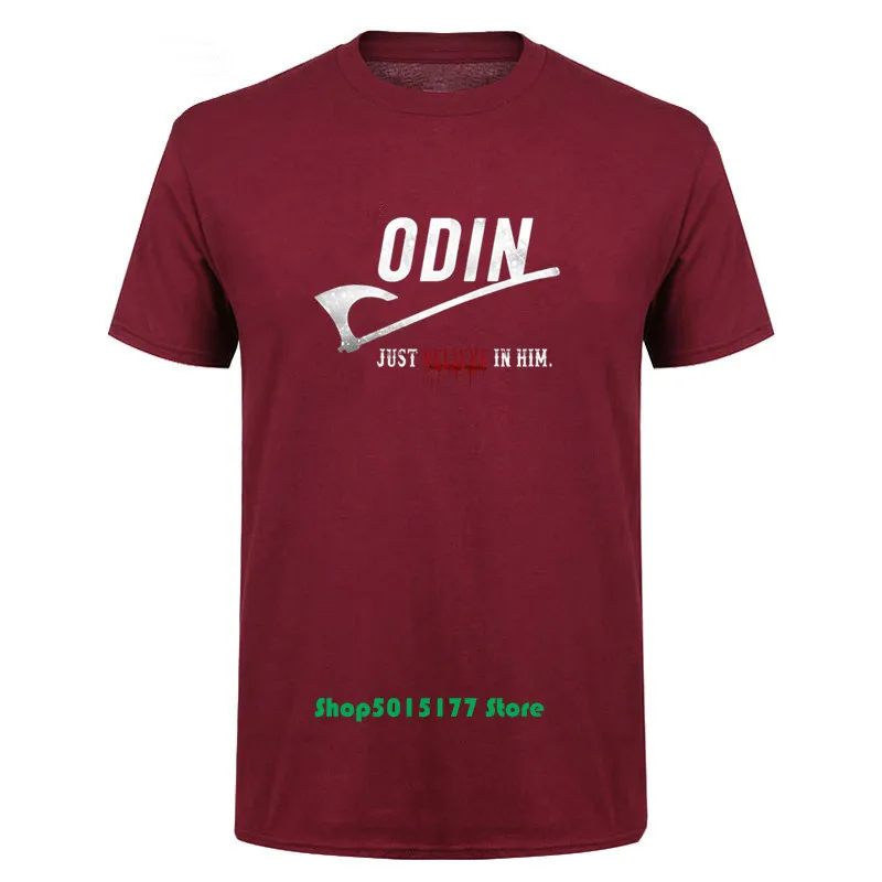 Odin just believe in him Мужская футболка s летняя с принтом в стиле хип хоп топы футболки