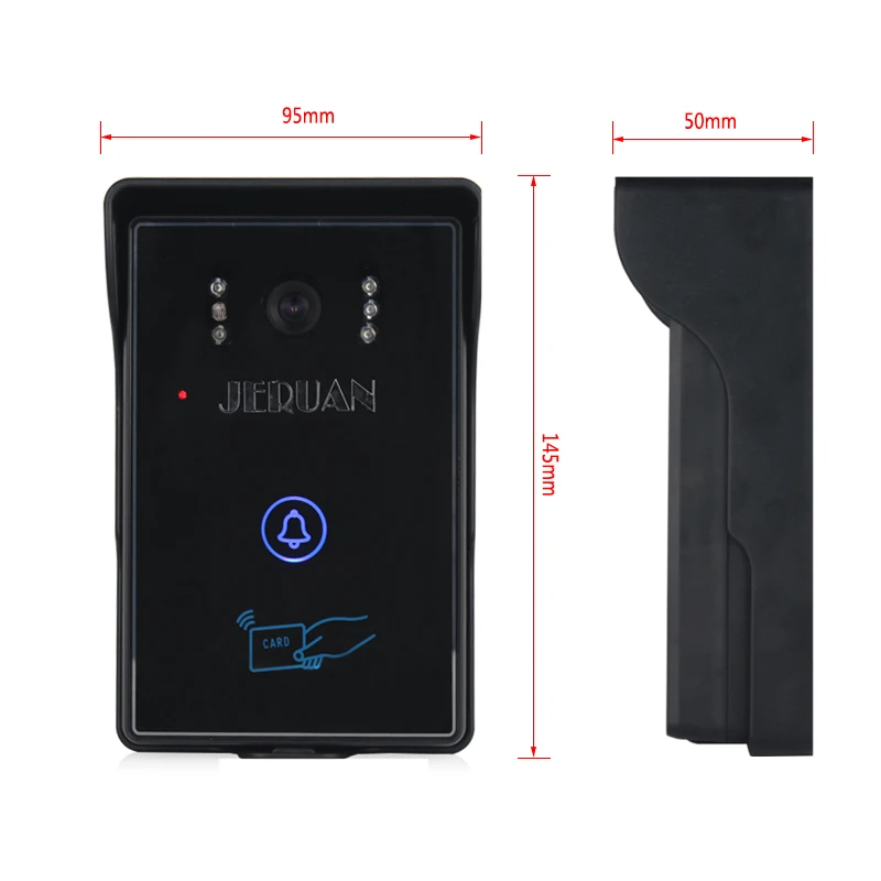 JERUAN 8 ''ЖК дисплей видеофонная дверная система контроля доступа 700TVL COMS Камера