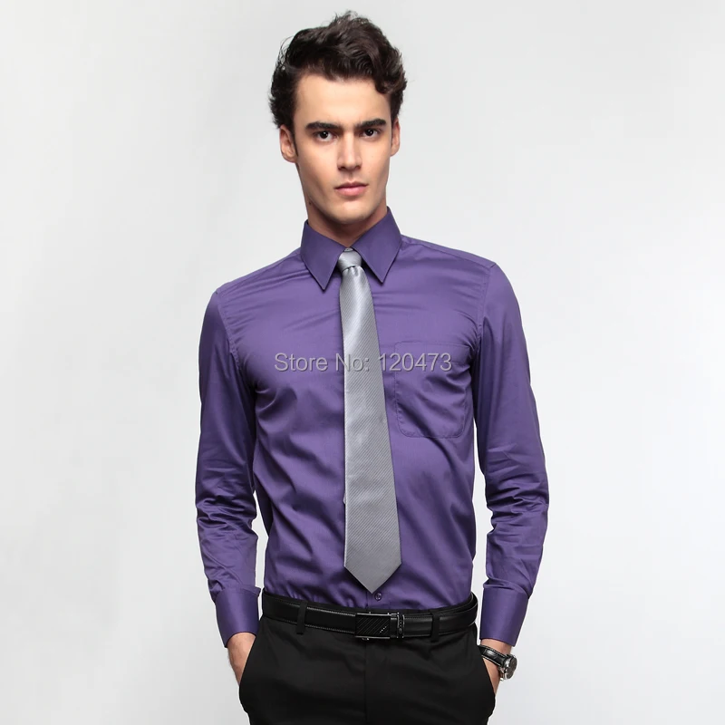 men's deep purple denim shirt | Мужская 