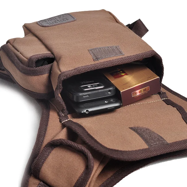 Новый Для мужчин холст падения нога сумка талии поясная ремень Хип бум Военная