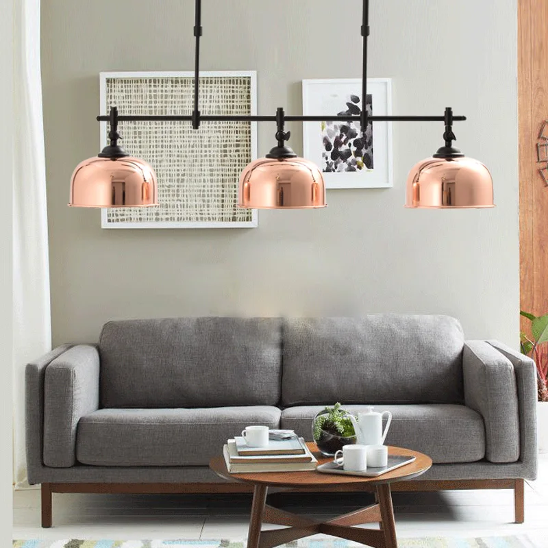 Миланские кухонные железные лампы изящные светодиодные светильники E27 * 3 для